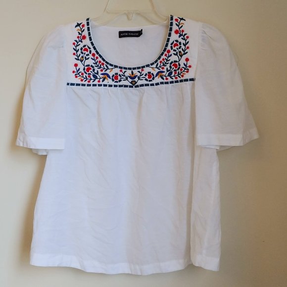 Antik Batik Tops - Antik Batik Daylee Embroidered Peasant Boho Blouse